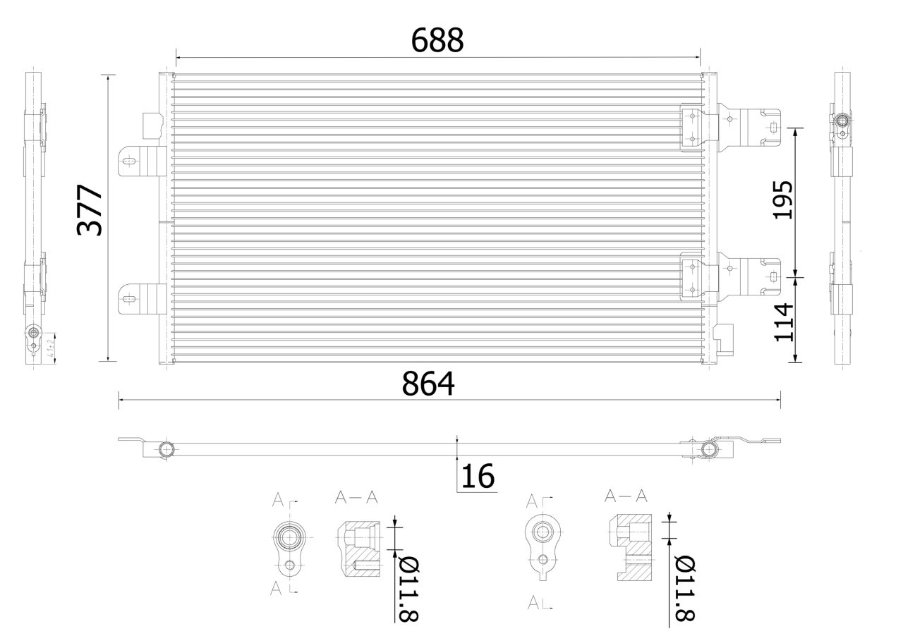 MAHLE PC Aircon condenser AC906000S