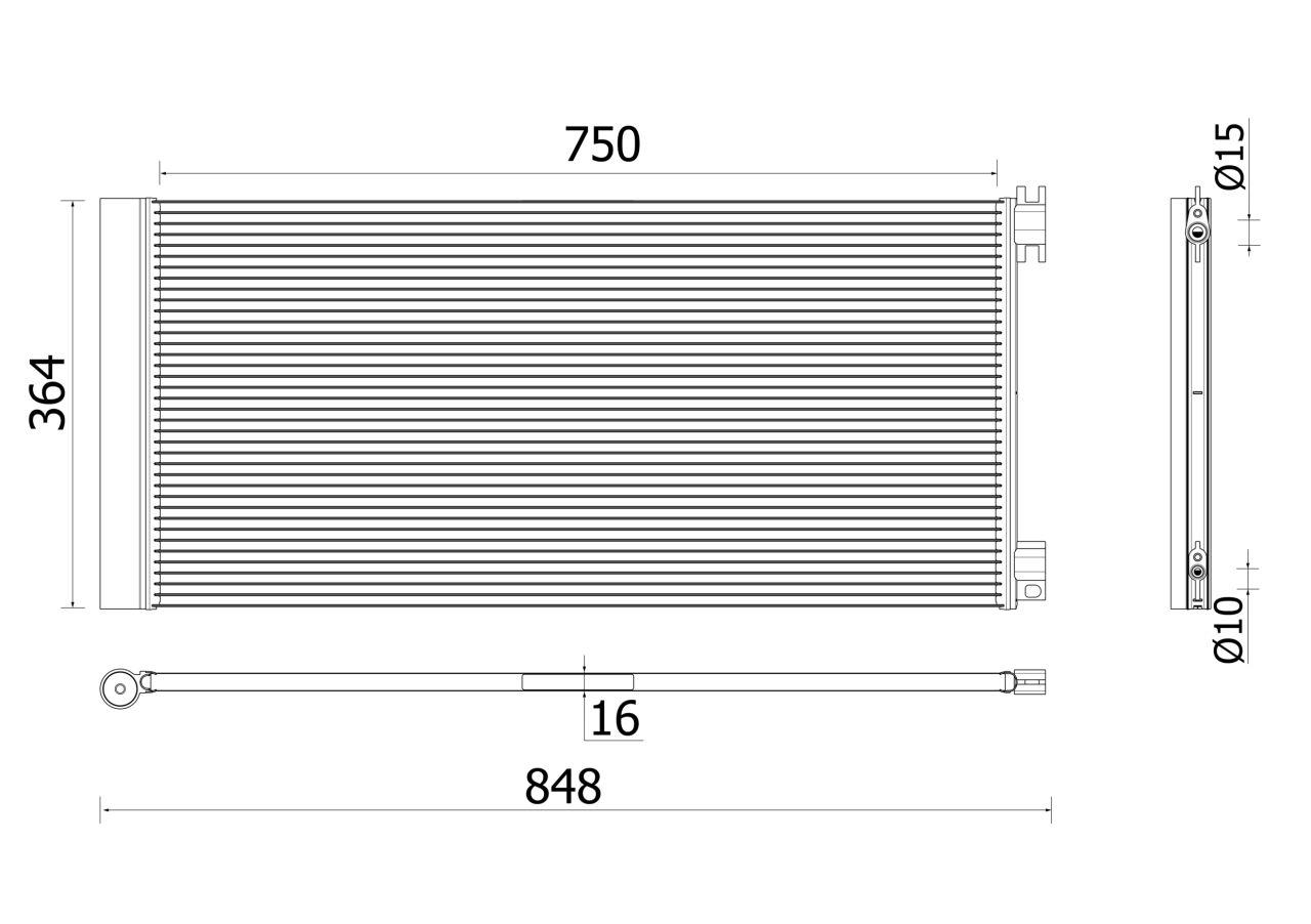 MAHLE Premium Line Aircon Condenser AC925000P