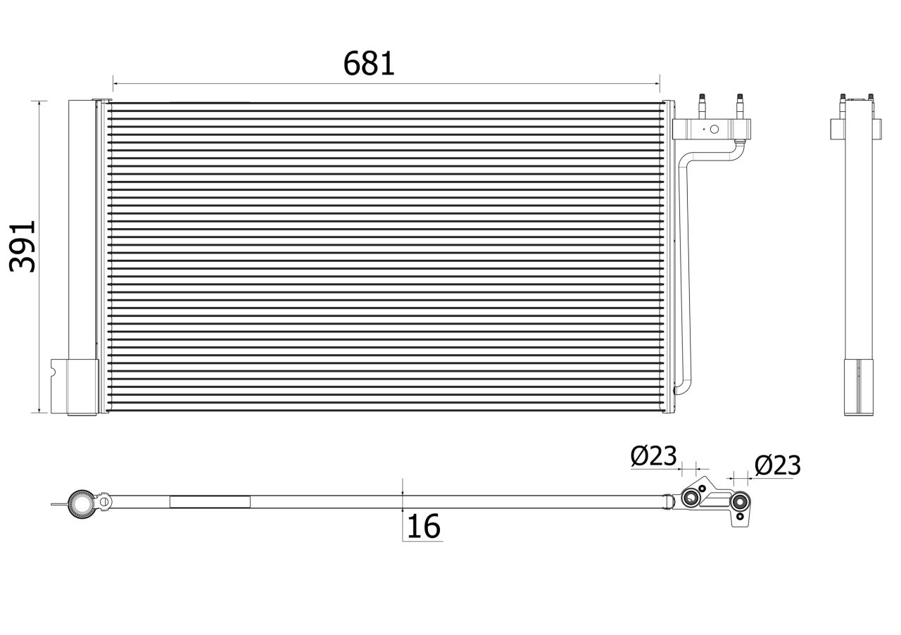 MAHLE Premium Line Aircon Condenser AC941000P