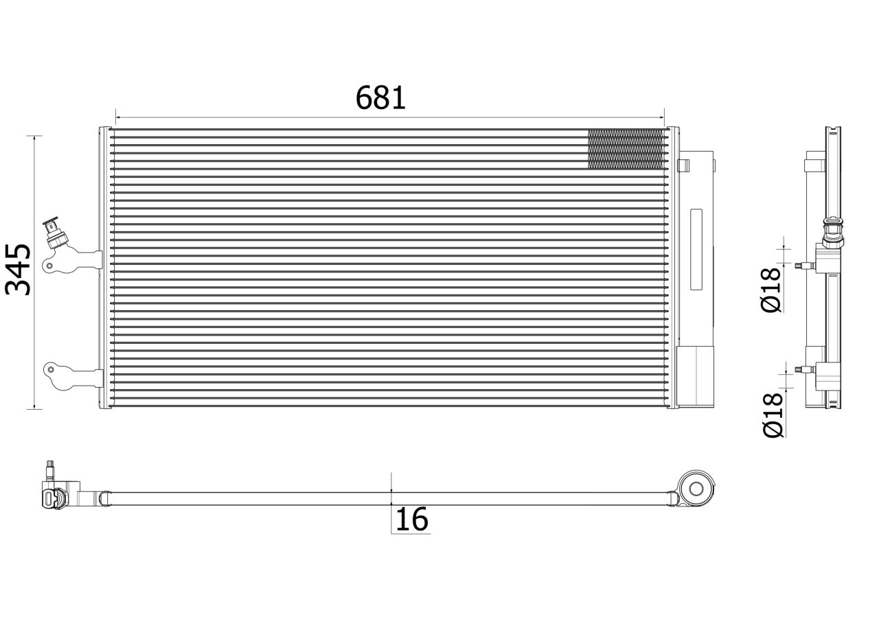 MAHLE Premium Line Aircon Condenser AC942000P
