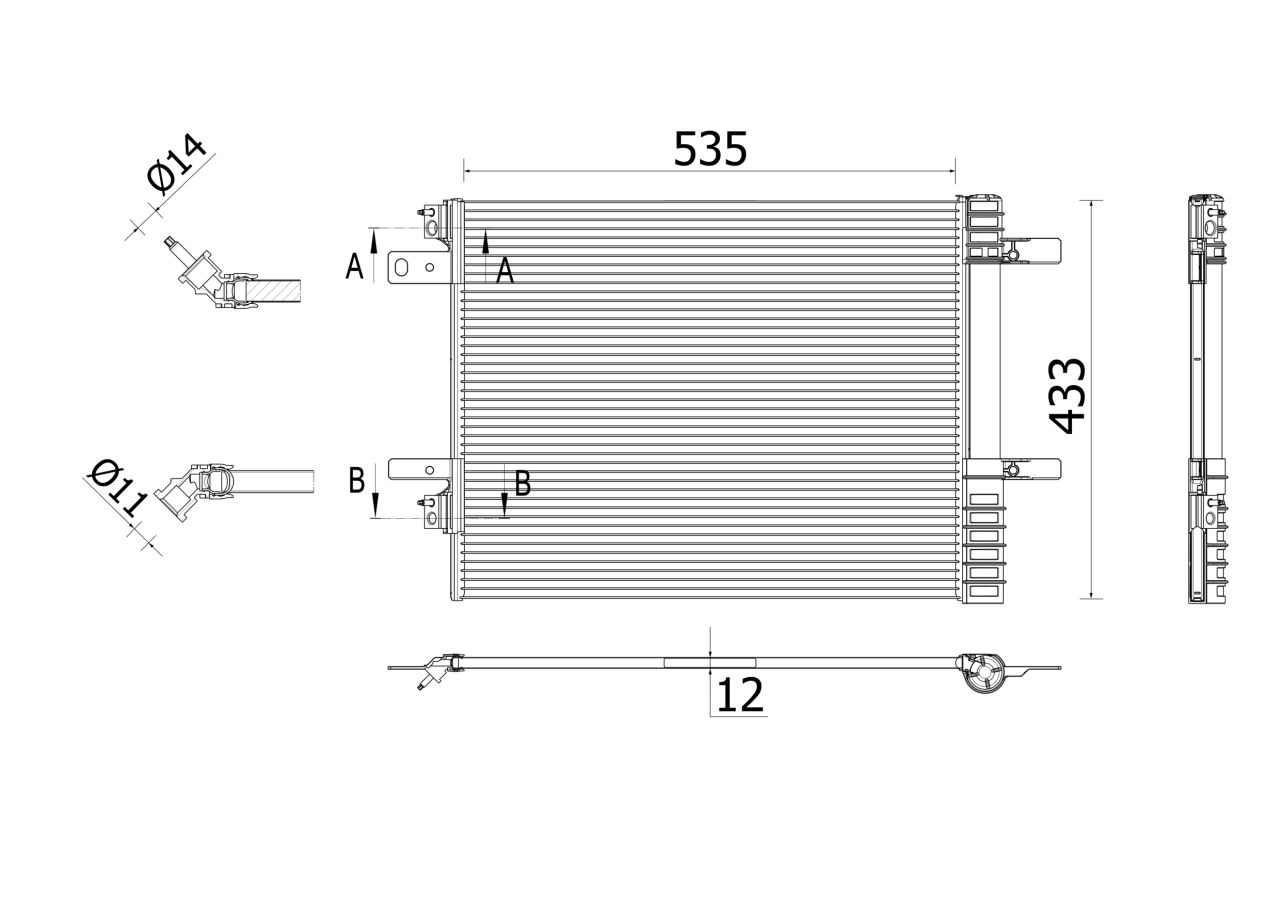 MAHLE Premium Line Aircon Condenser AC943000P