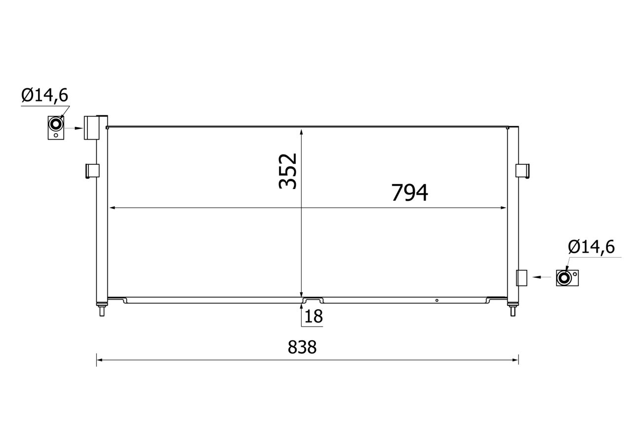MAHLE Aircon Condenser AC964000S