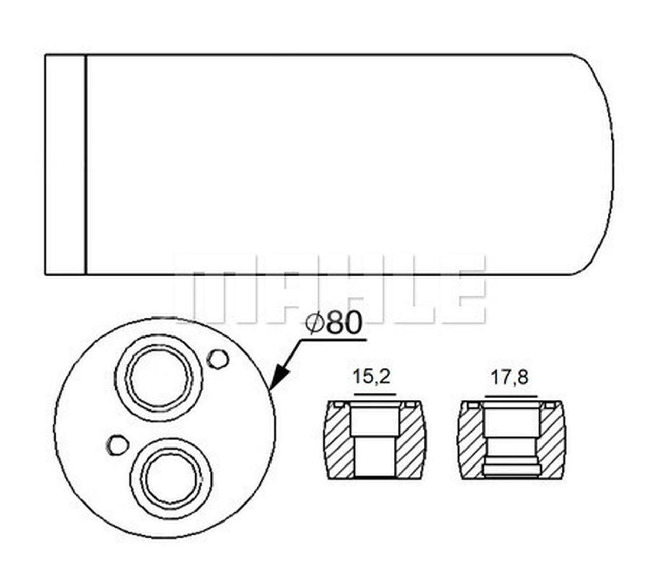 MAHLE Truck/Bus Filter-drier and accumulator AD15000S