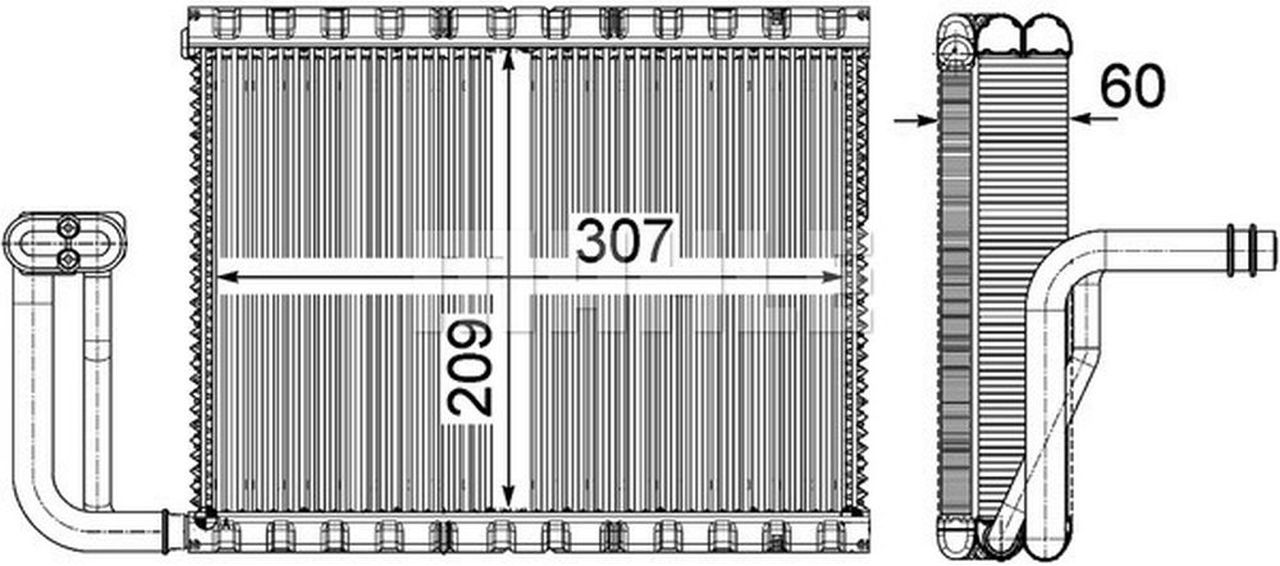 MAHLE PC Evaporator AE104000P