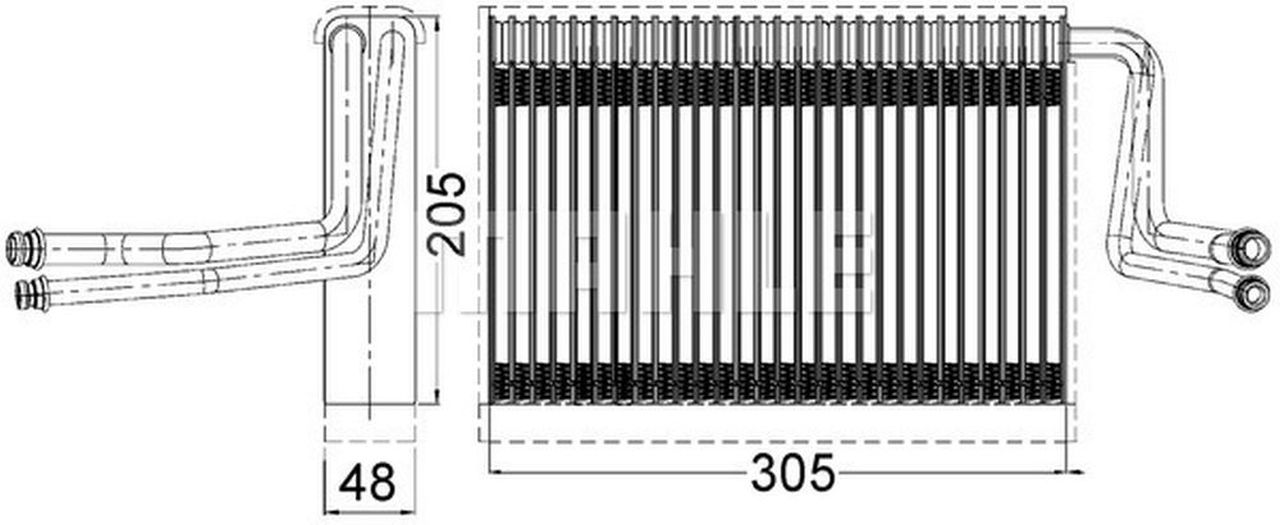 MAHLE PC Evaporator AE113000S