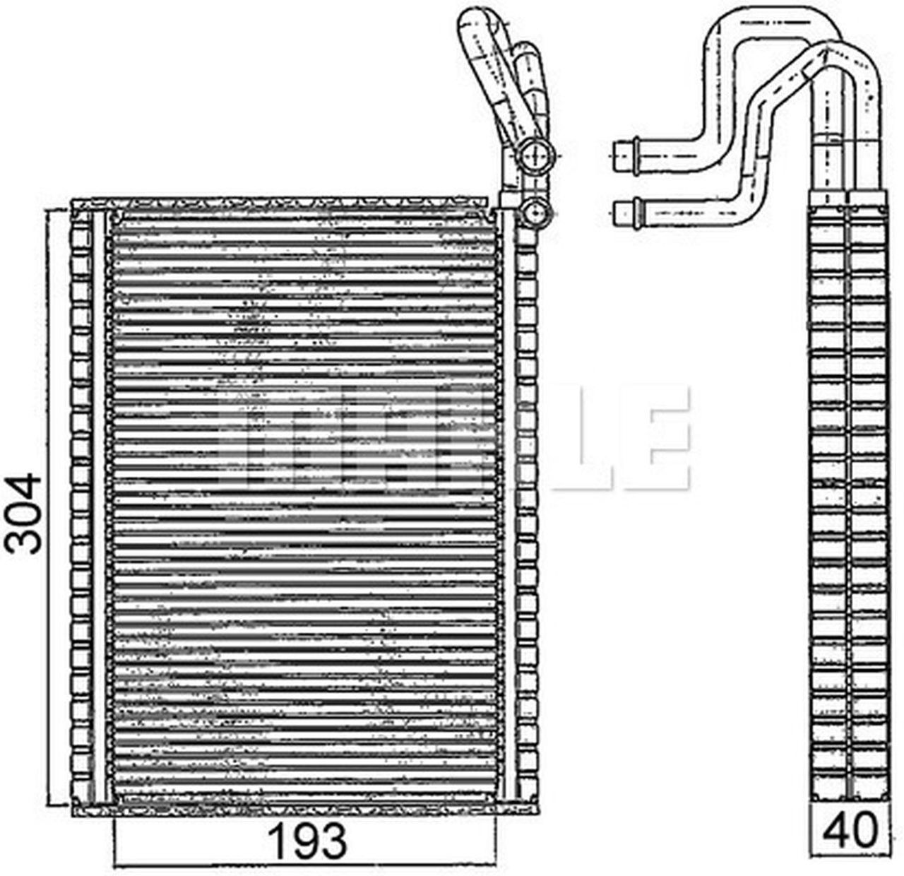 MAHLE PC Evaporator AE116000S