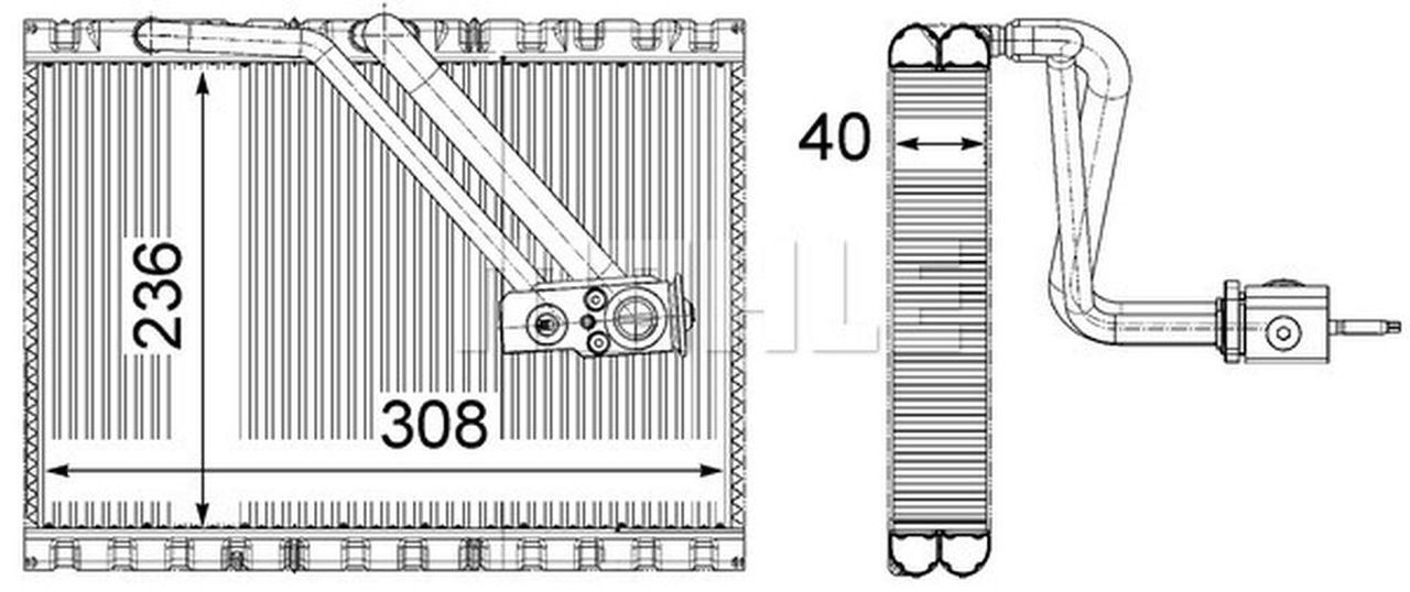 MAHLE PC Evaporator AE128000P