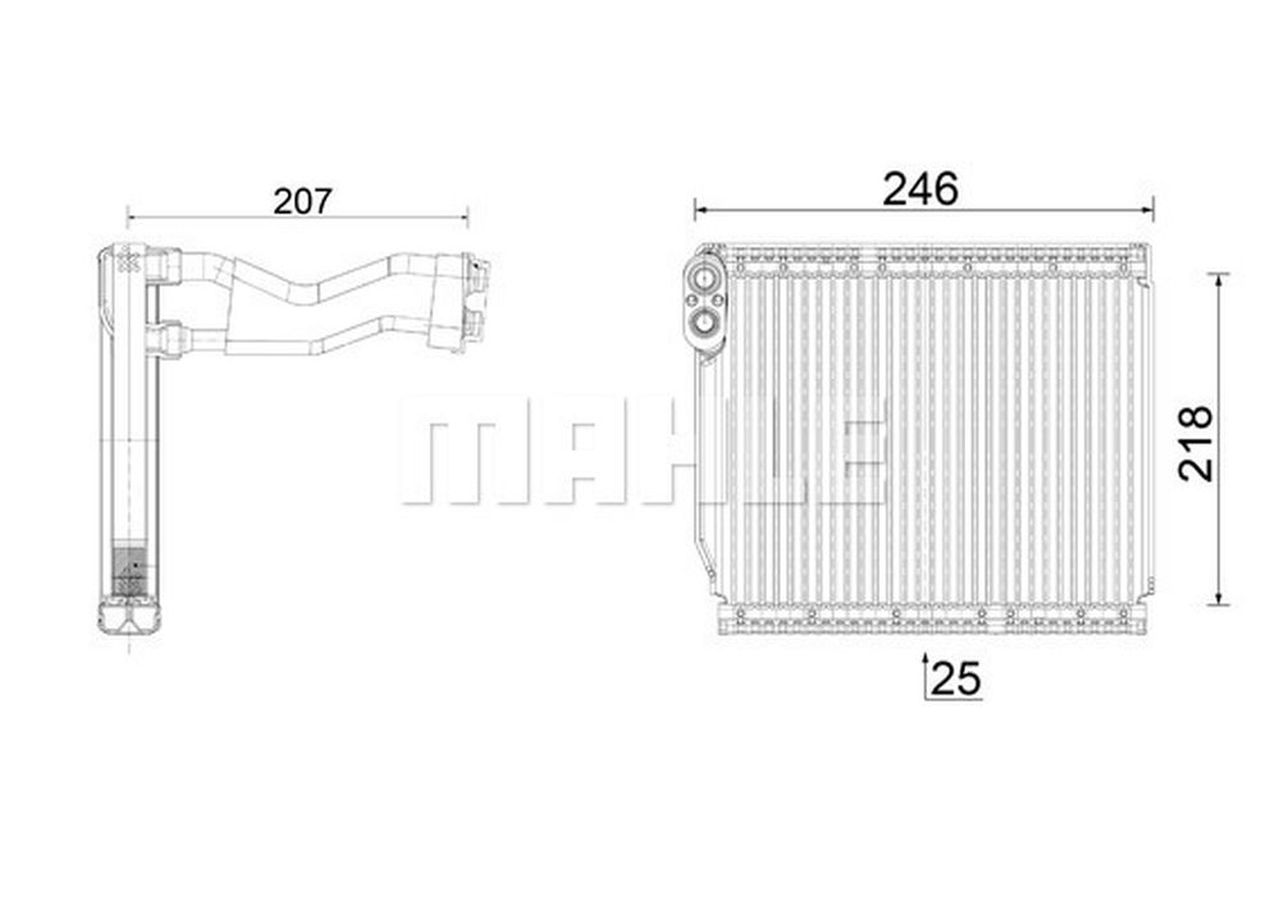 MAHLE PC Evaporator AE161000P
