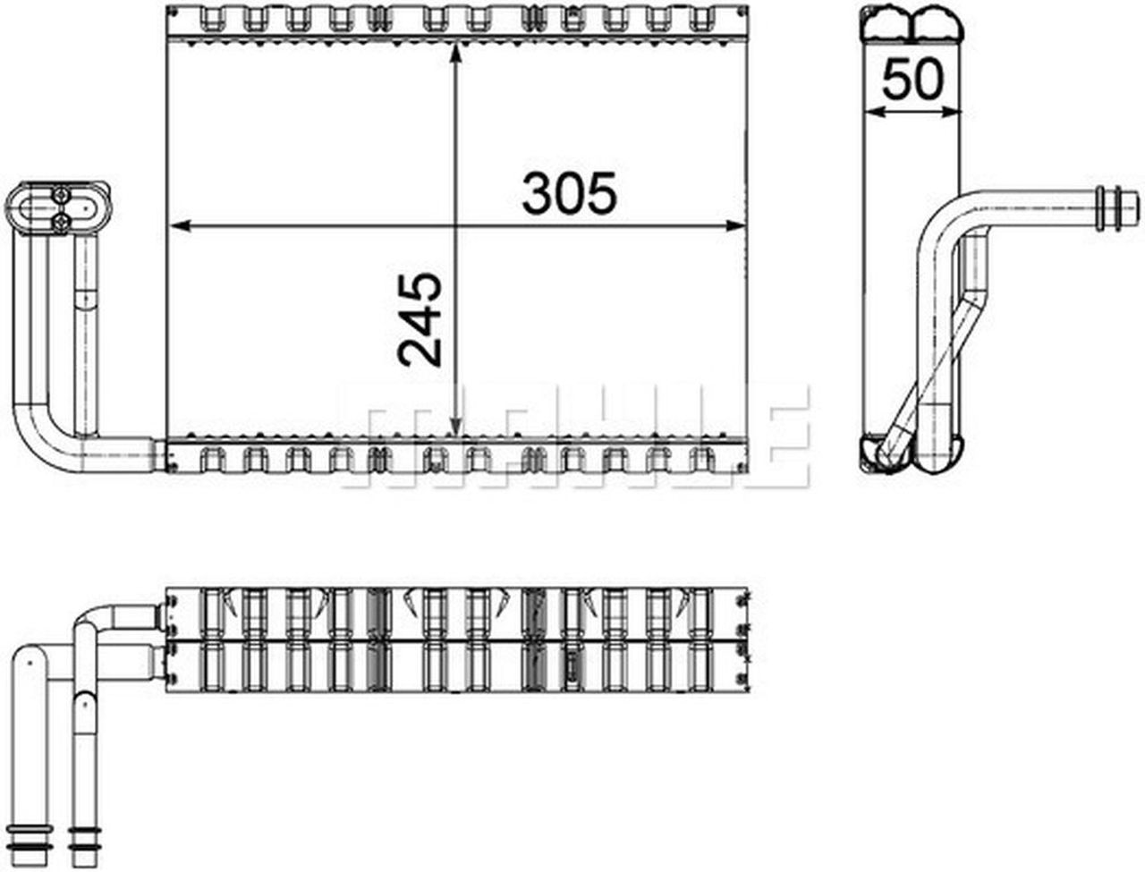 MAHLE PC Evaporator AE88000P