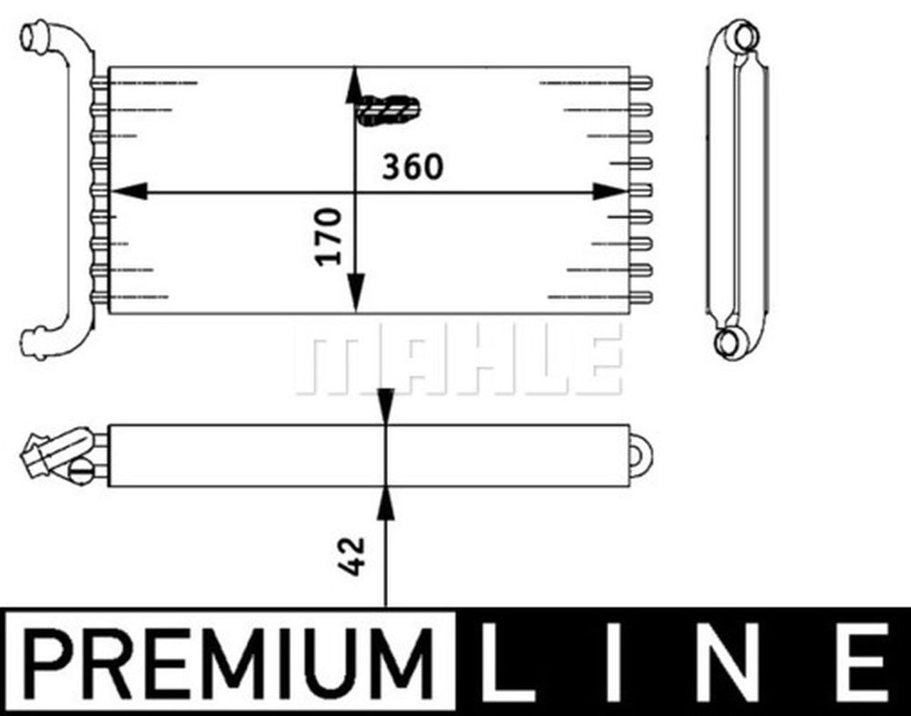 MAHLE LCV Interior heat exchanger AH113000P