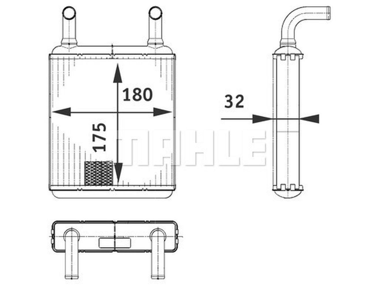 MAHLE LCV Interior heat exchanger AH132000P