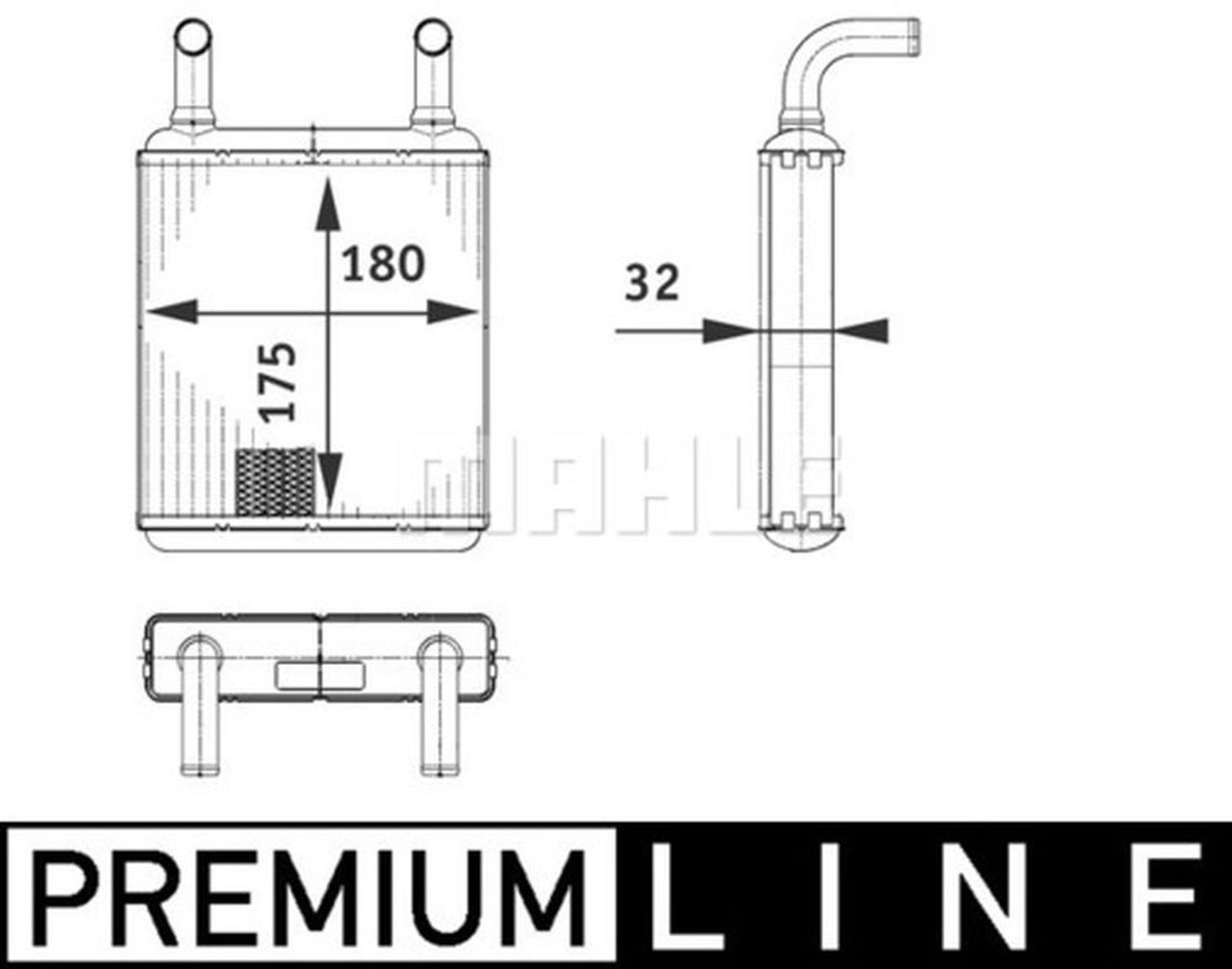 MAHLE LCV Interior heat exchanger AH132000P