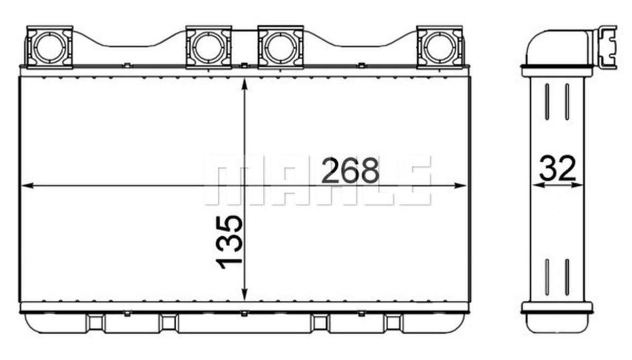 MAHLE PC Interior heat exchanger AH136000S