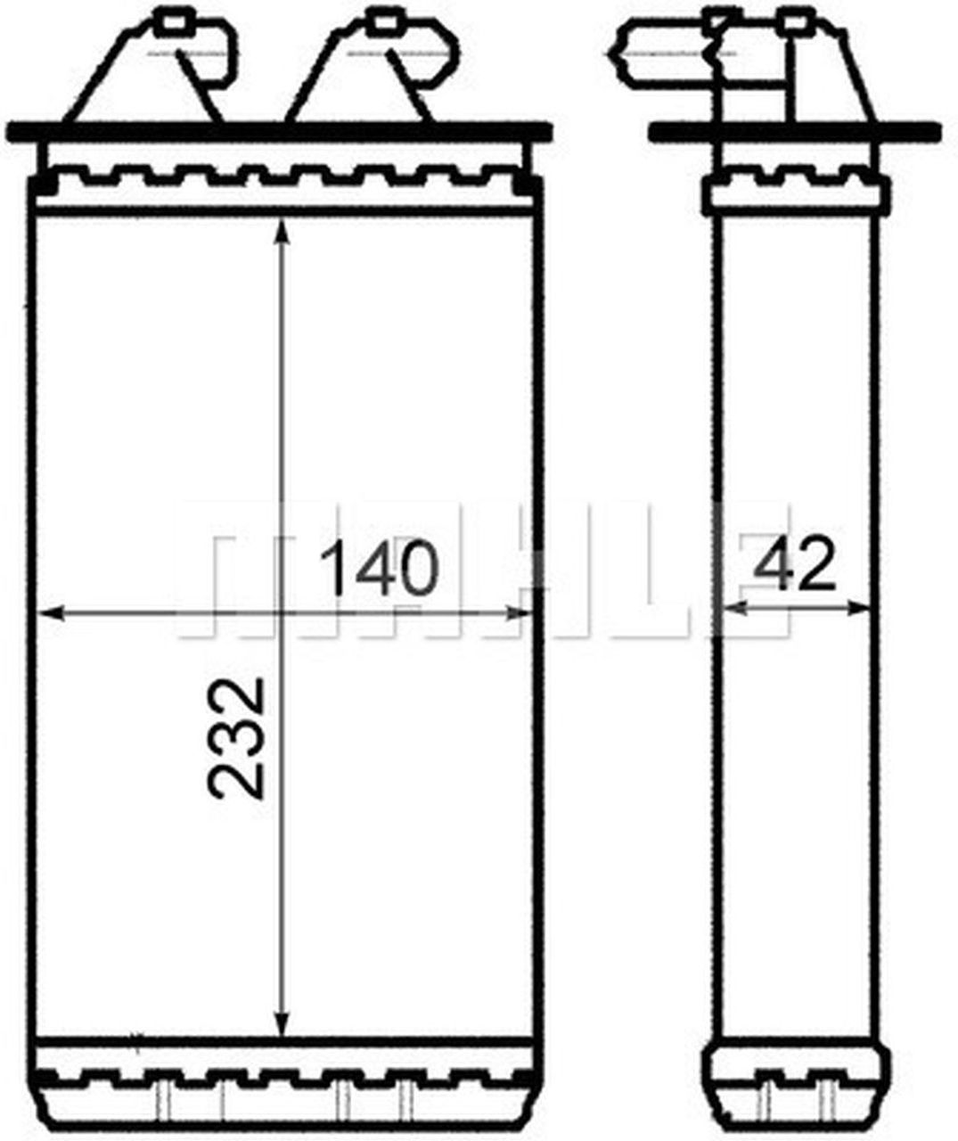 MAHLE PC Interior heat exchanger AH149000S