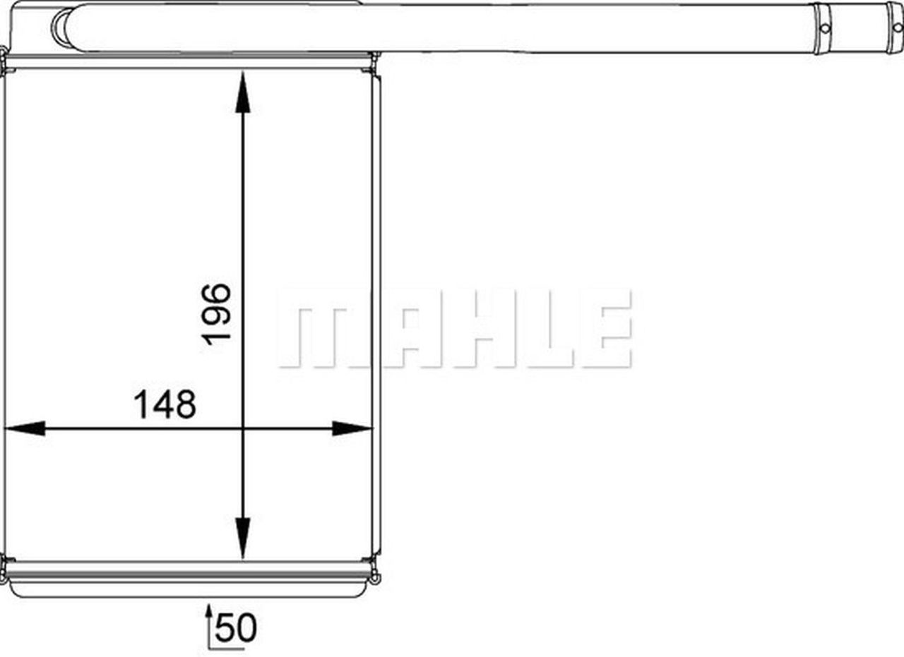 MAHLE PC Interior heat exchanger AH165000P