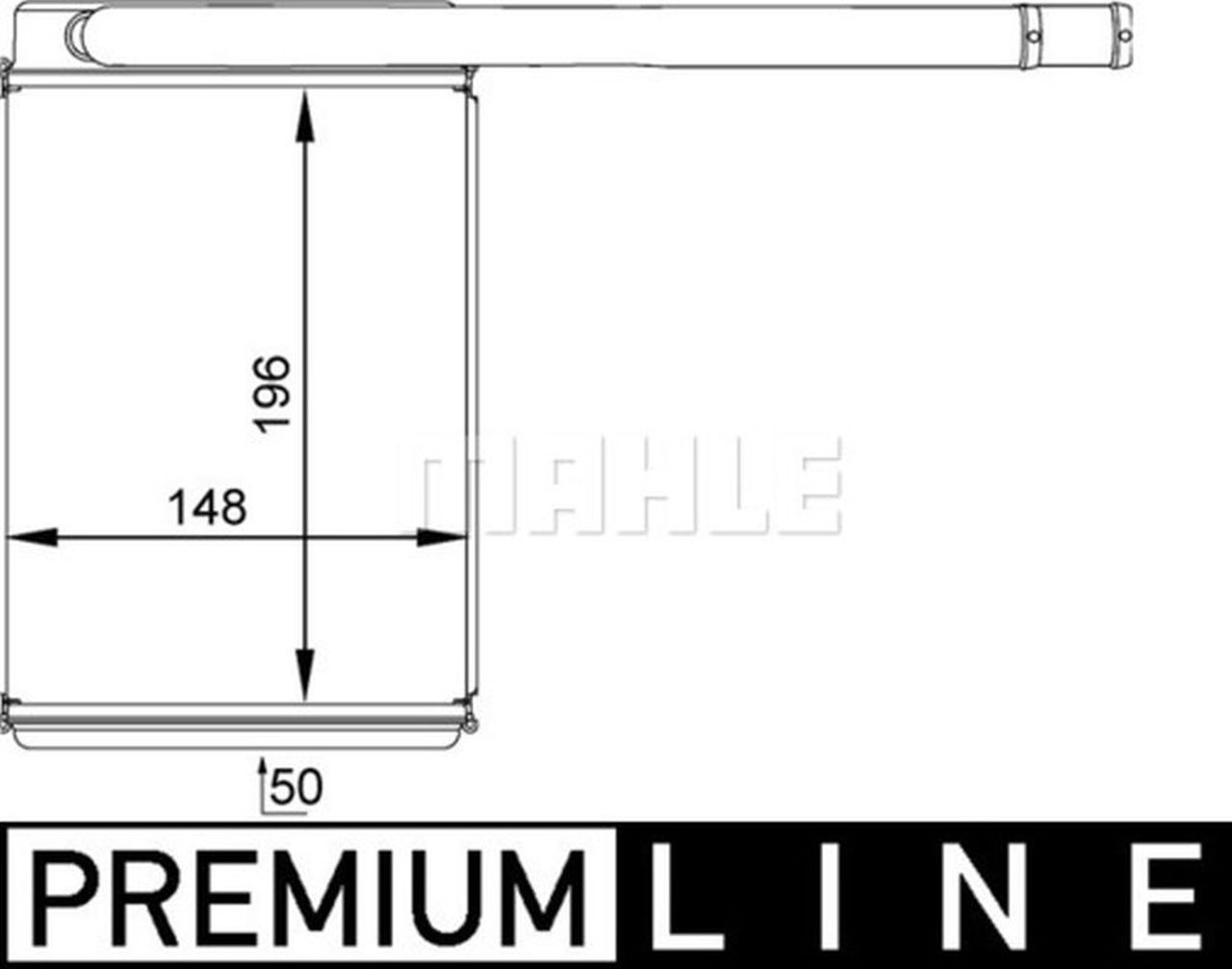 MAHLE PC Interior heat exchanger AH165000P
