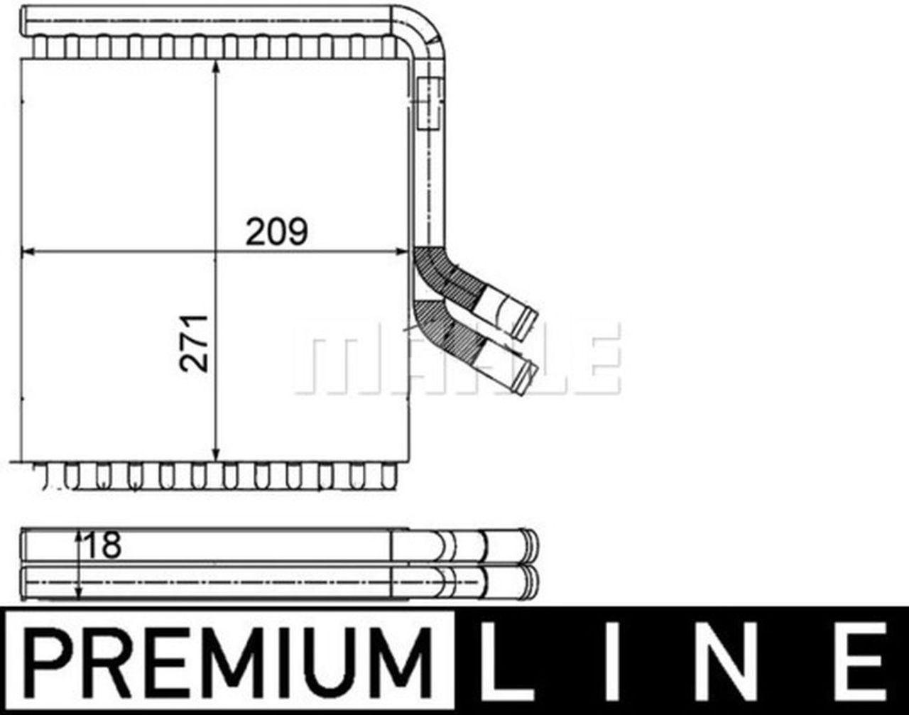 MAHLE Truck/Bus Interior heat exchanger AH167000P