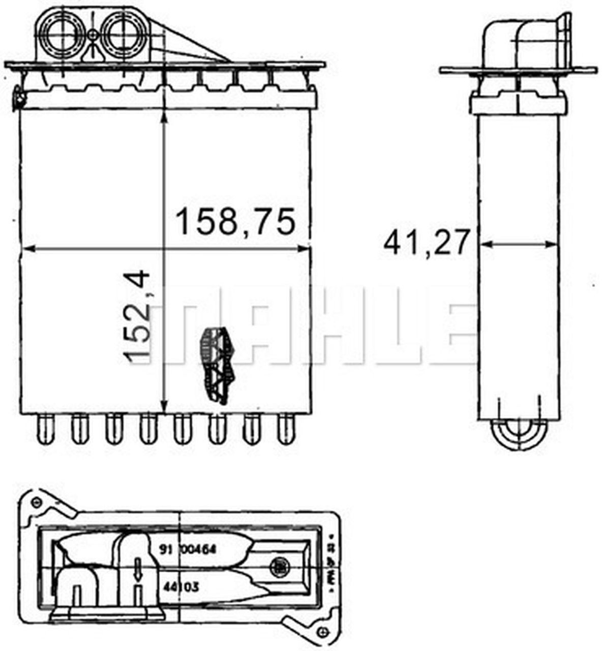 MAHLE Truck/Bus Interior heat exchanger AH169000P