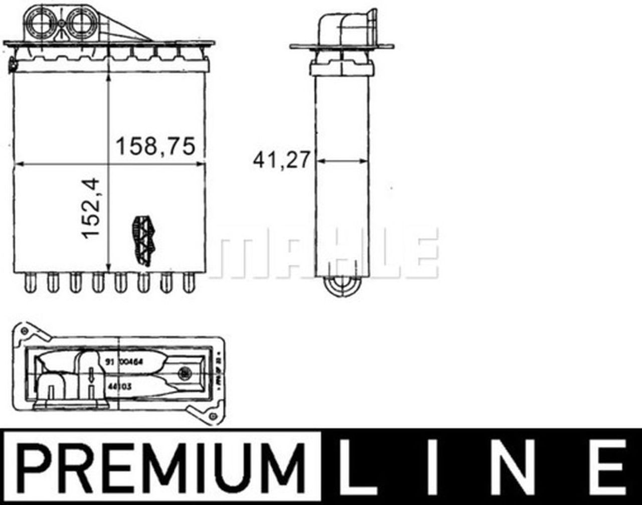 MAHLE Truck/Bus Interior heat exchanger AH169000P