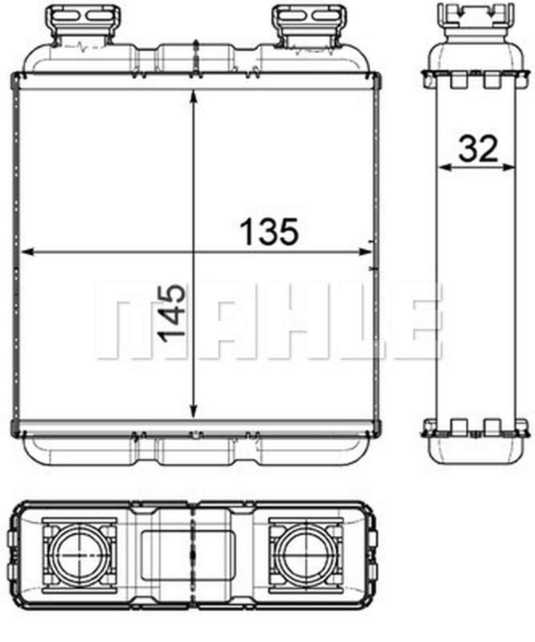 MAHLE PC Interior heat exchanger AH188000P