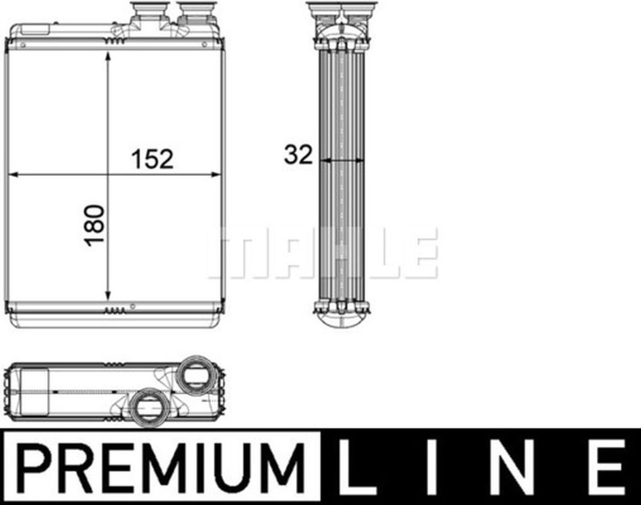 MAHLE PC Interior heat exchanger AH190000P