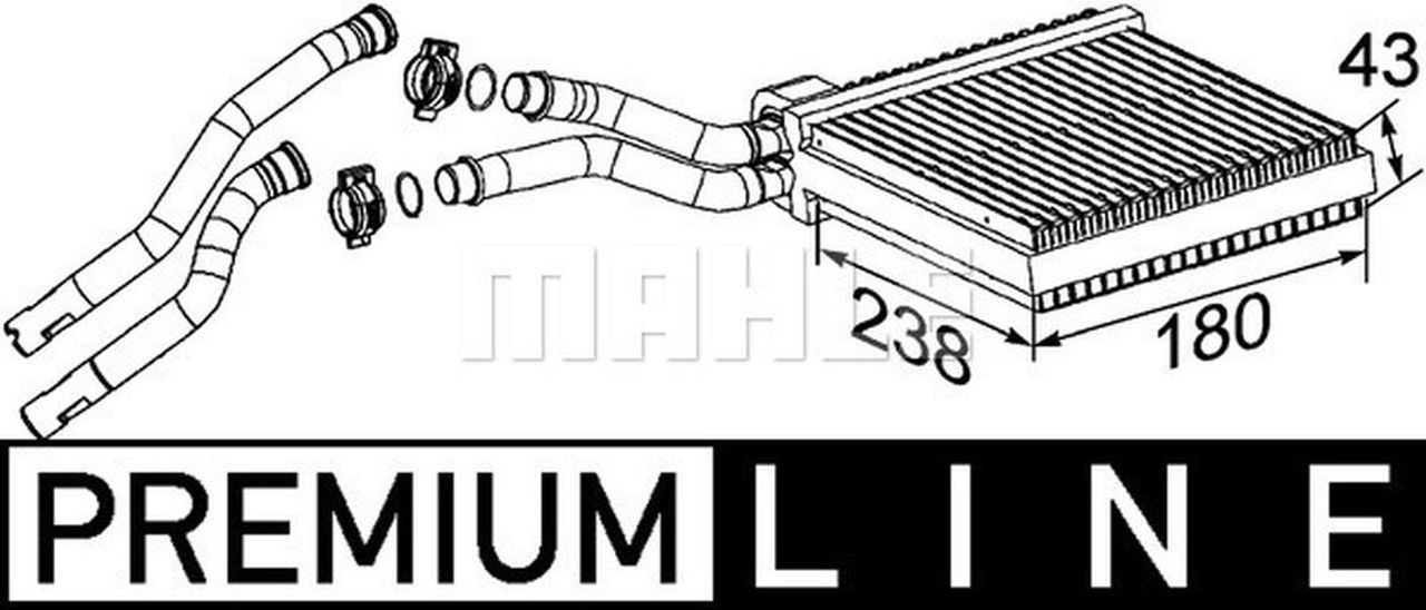 MAHLE PC Interior heat exchanger AH200000P