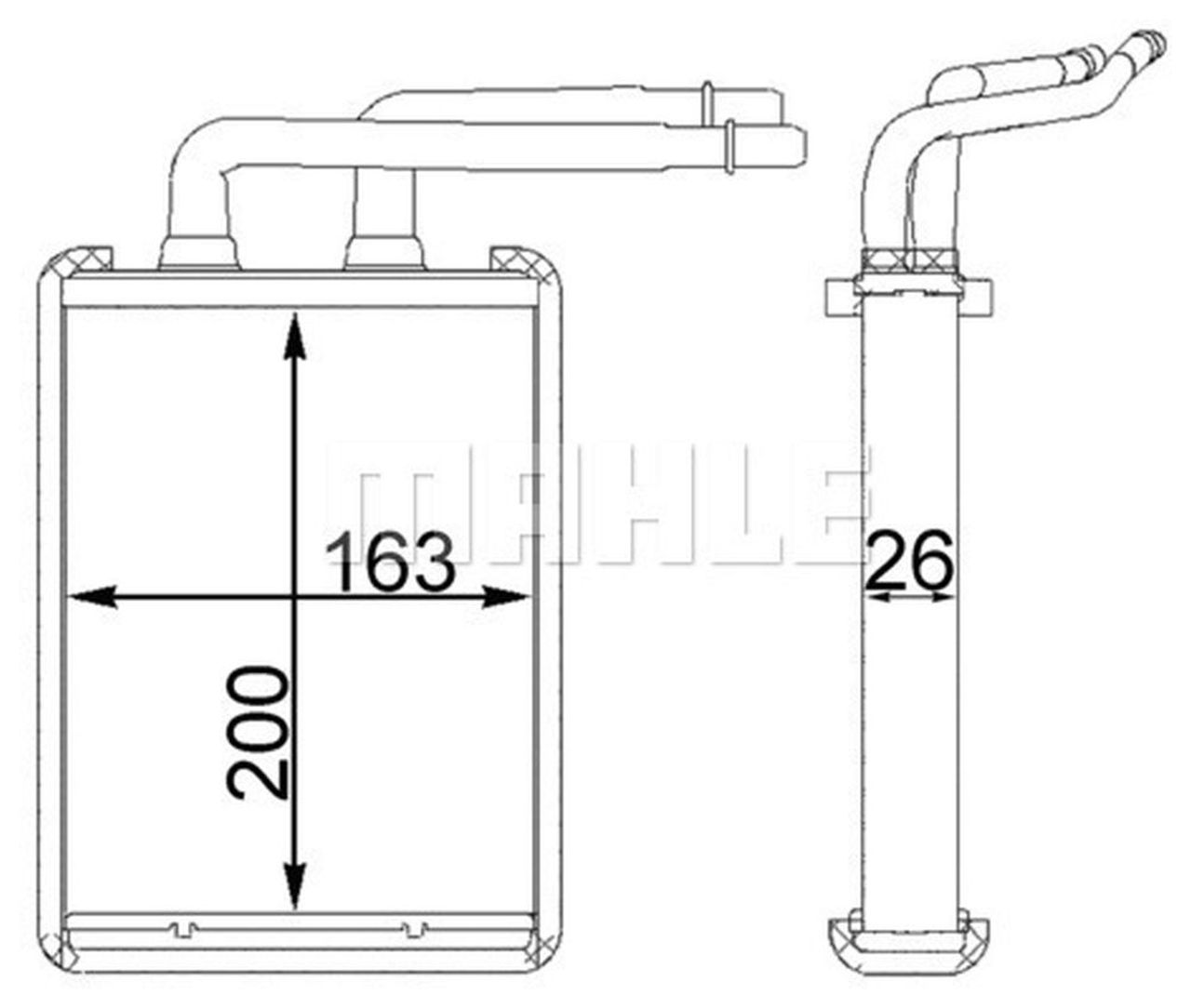 MAHLE PC Interior heat exchanger AH221000S