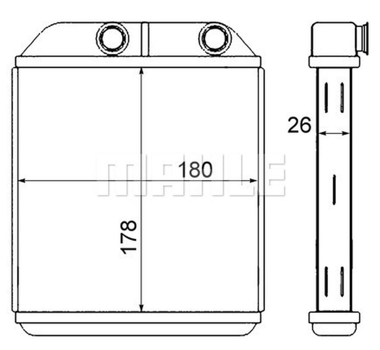 MAHLE PC Interior heat exchanger AH237000S