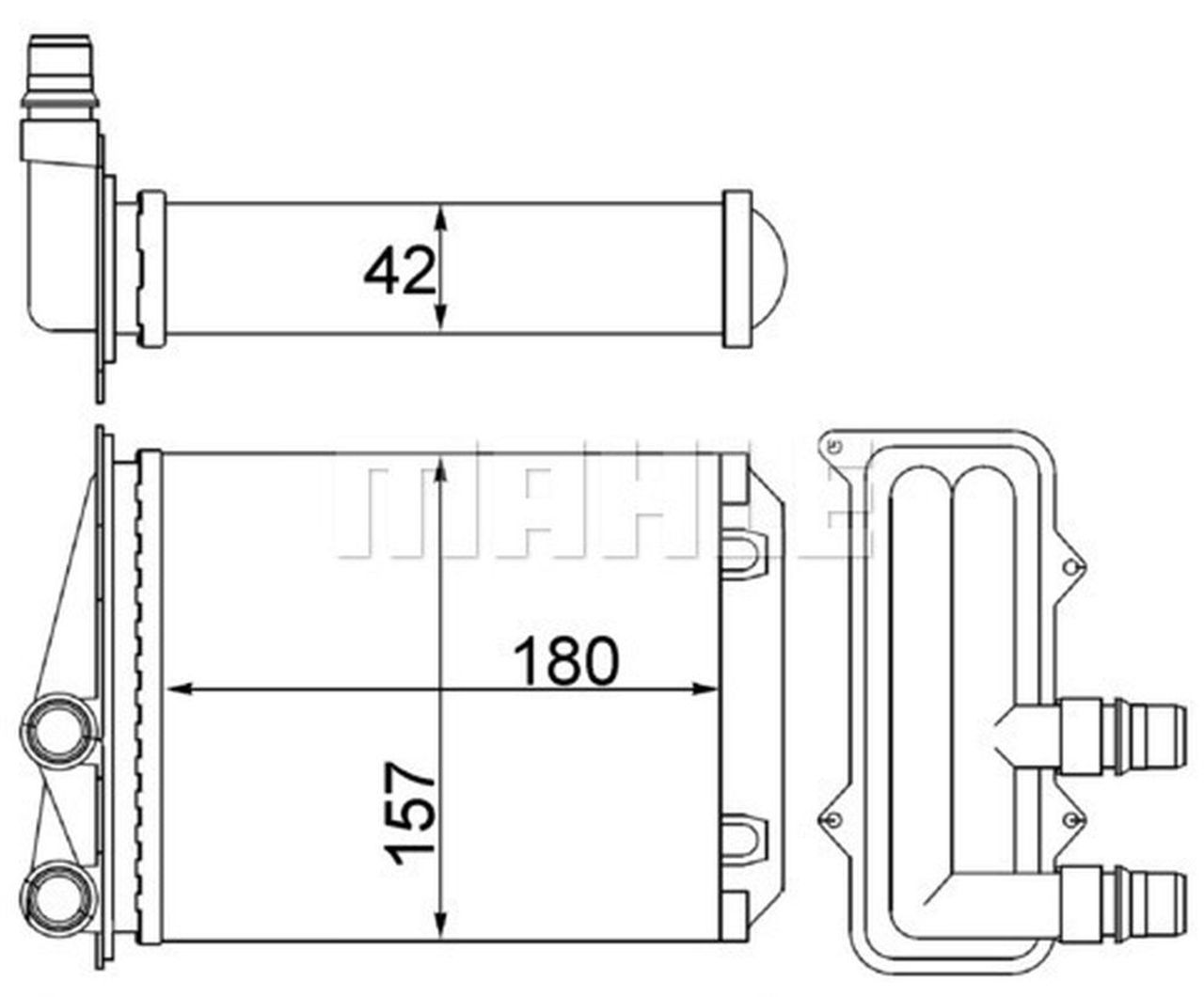 MAHLE LCV Interior heat exchanger AH246000S