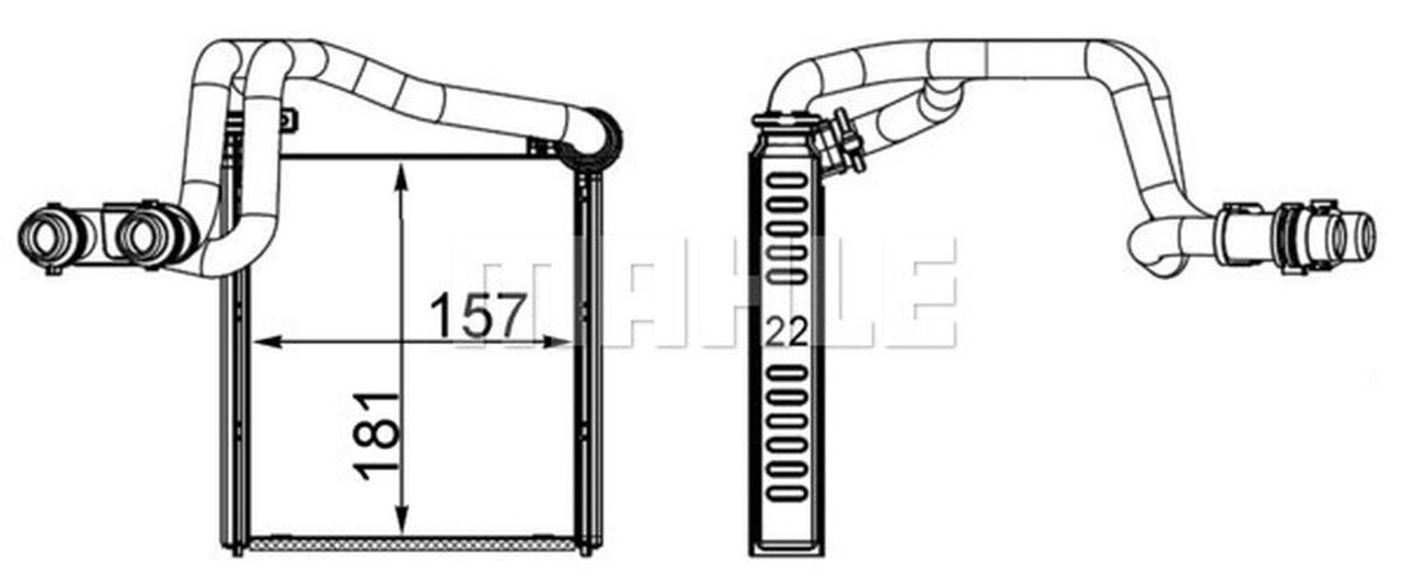 MAHLE PC Interior heat exchanger AH252000S