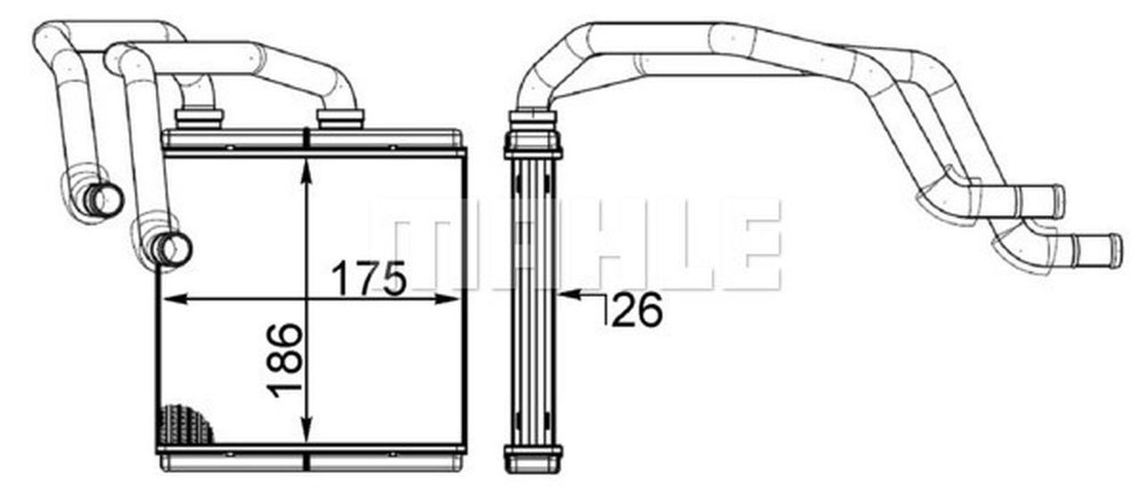 MAHLE PC Interior heat exchanger AH255000S