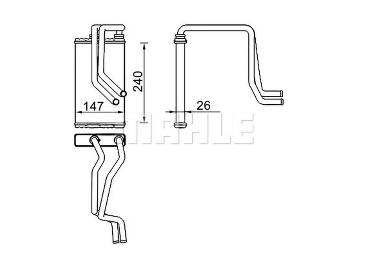MAHLE PC Interior heat exchanger AH271000S