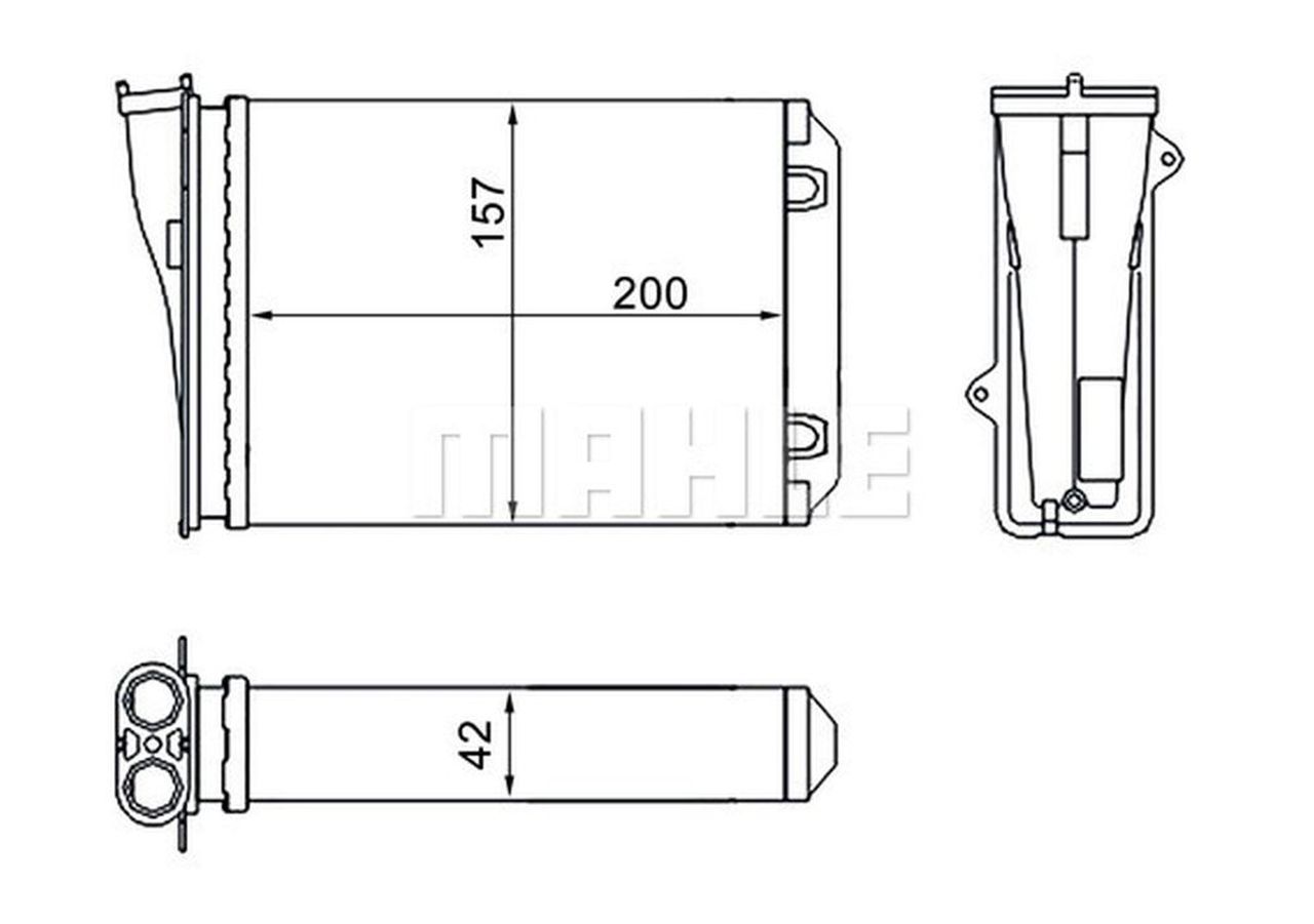 MAHLE PC Interior heat exchanger AH274000S