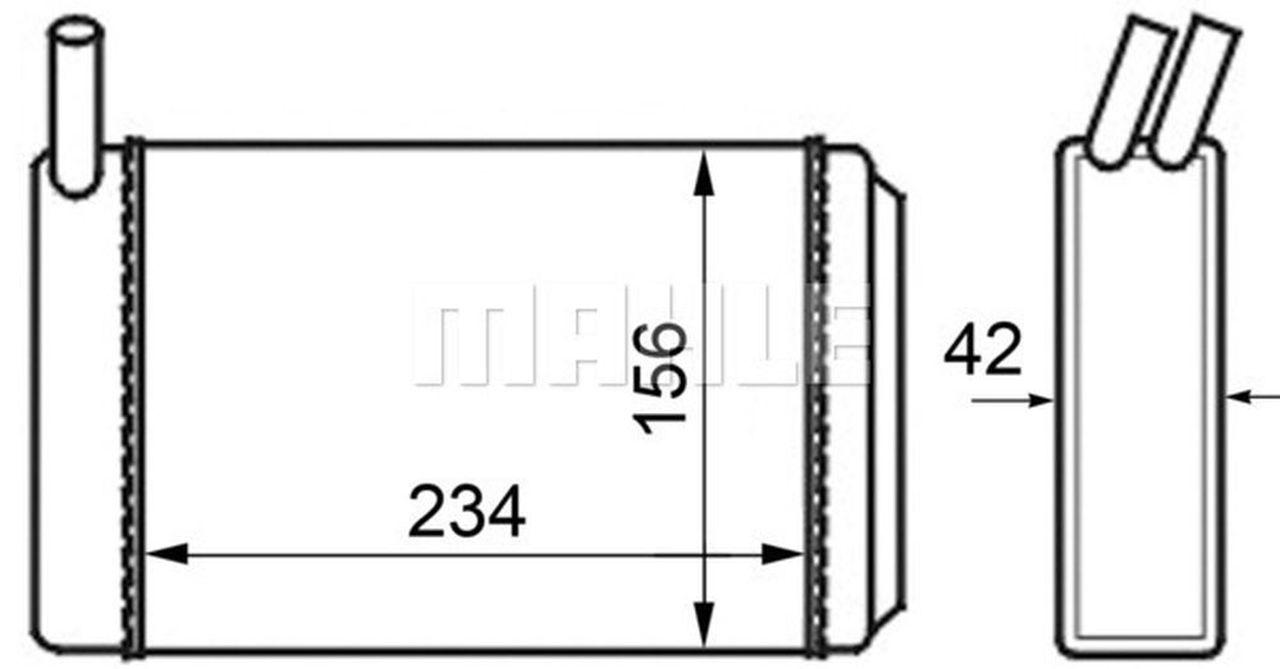 MAHLE PC Interior heat exchanger AH39000S