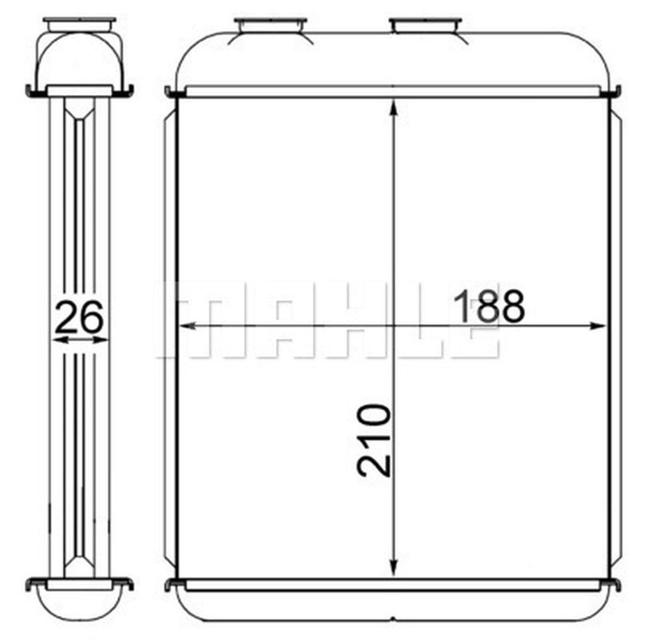 MAHLE PC Interior heat exchanger AH41000S
