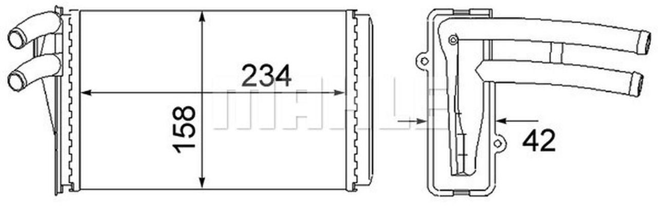 MAHLE PC Interior heat exchanger AH54000S