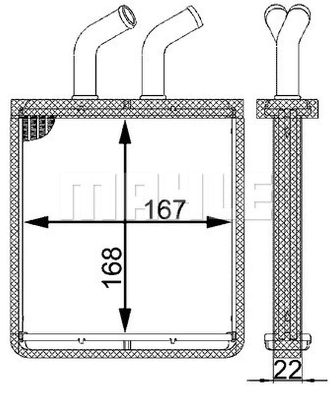 MAHLE PC Interior heat exchanger AH55000S