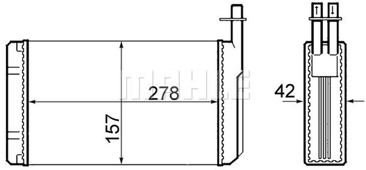 MAHLE PC Interior heat exchanger AH68000S