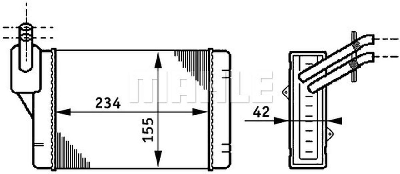 MAHLE PC Interior heat exchanger AH71000S