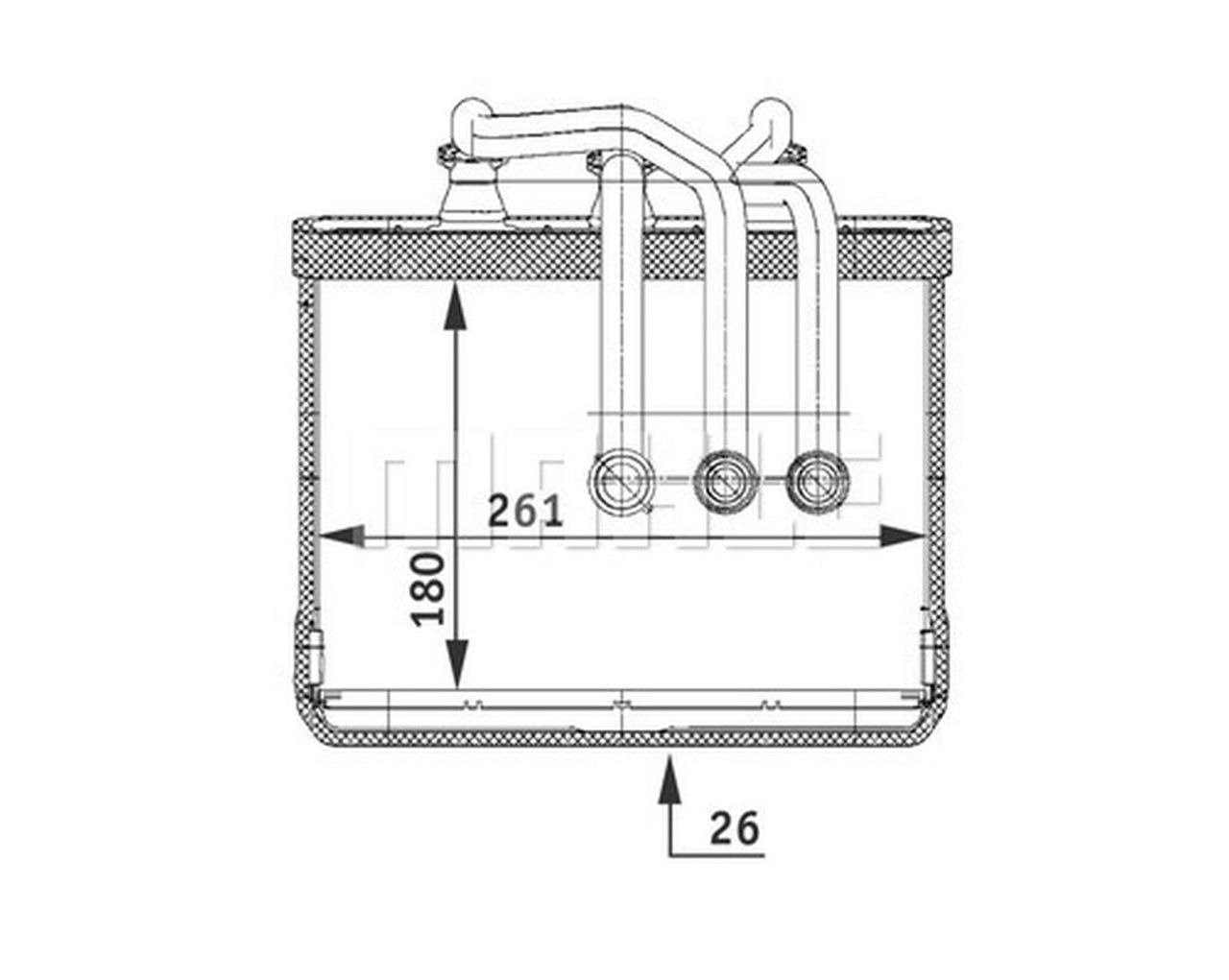 MAHLE PC Interior heat exchanger AH80000P