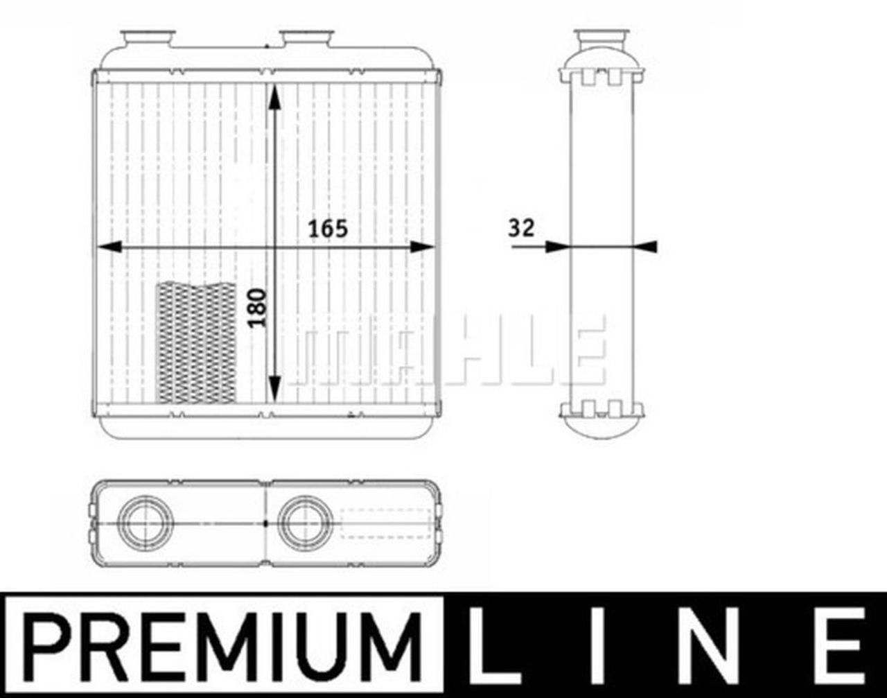 MAHLE PC Interior heat exchanger AH81000P