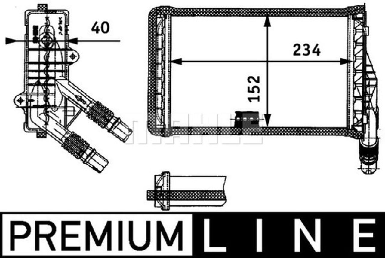 MAHLE PC Interior heat exchanger AH85000P
