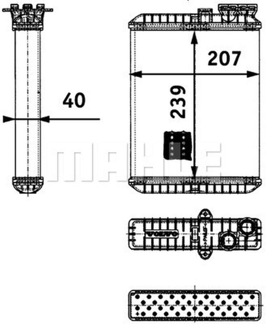 MAHLE PC Interior heat exchanger AH90000P