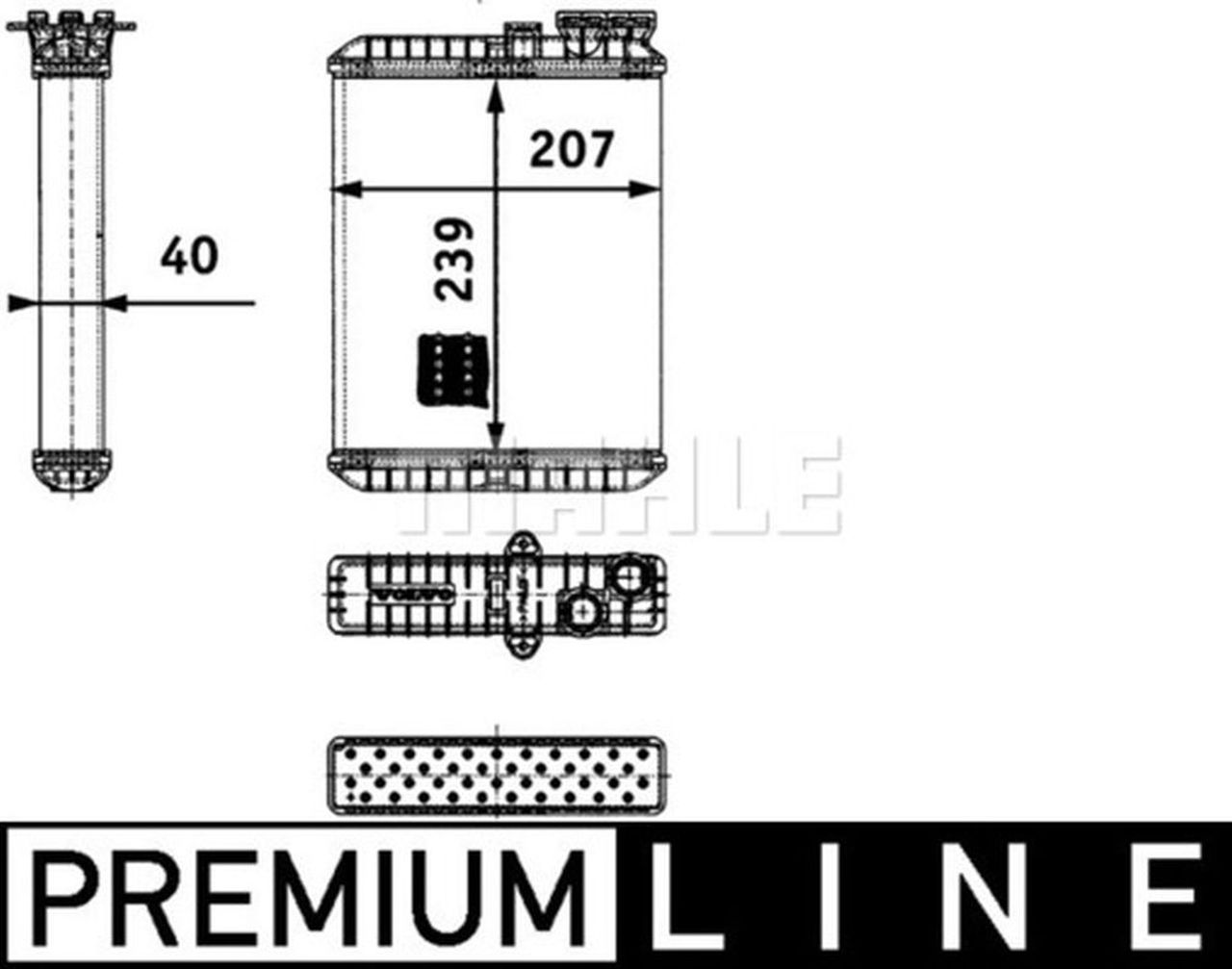 MAHLE PC Interior heat exchanger AH90000P