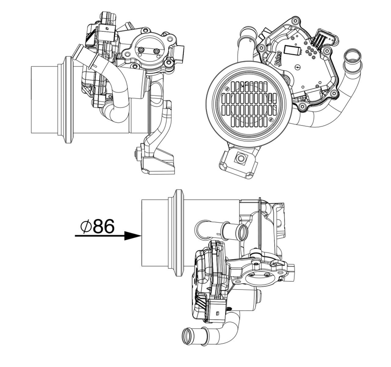 MAHLE PC Exhaust gas recirculation cooler (EGR-cooler) CE18000P