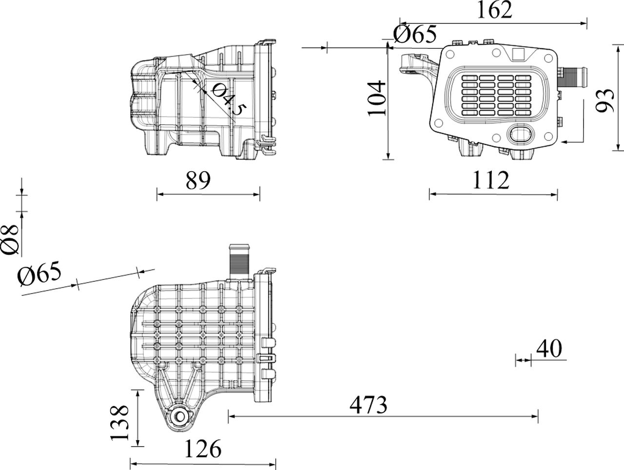 MAHLE Premium Line EGR Cooler CE41000P