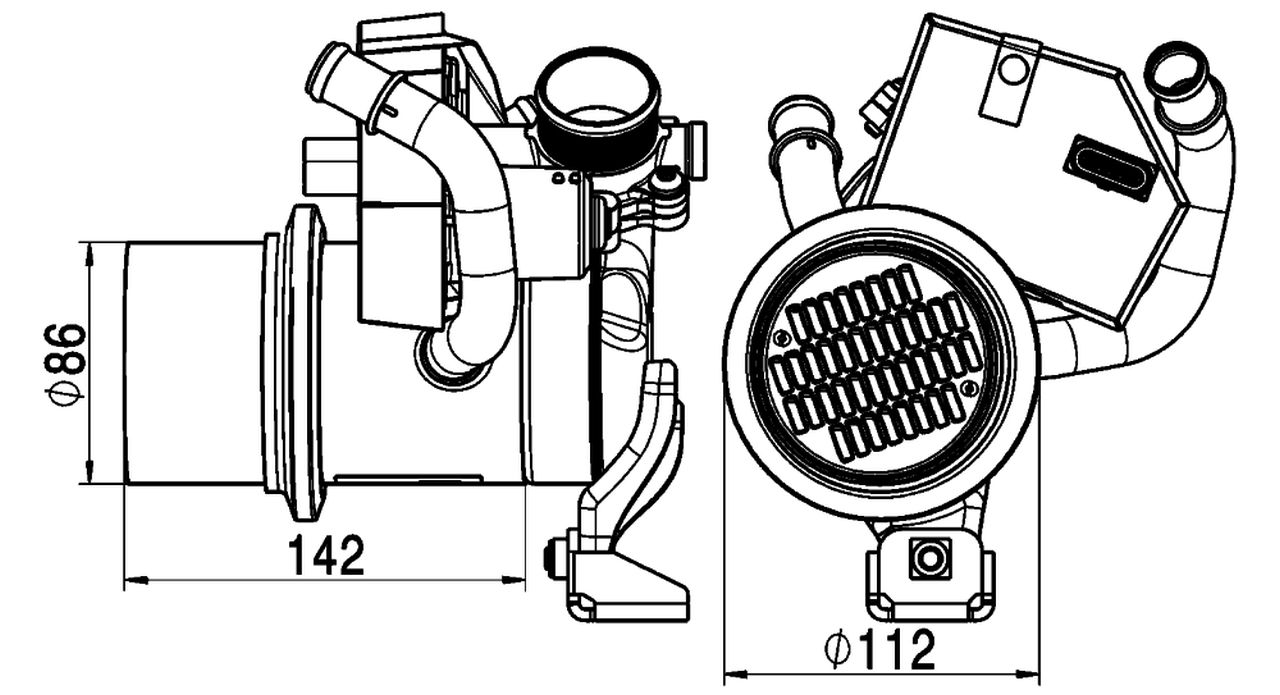 MAHLE PC Exhaust gas recirculation cooler (EGR-cooler) CE5000P