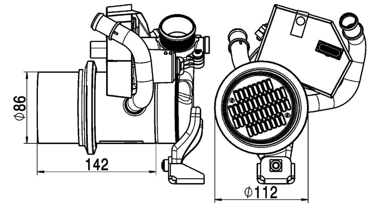 MAHLE PC Exhaust gas recirculation cooler (EGR-cooler) CE5000P
