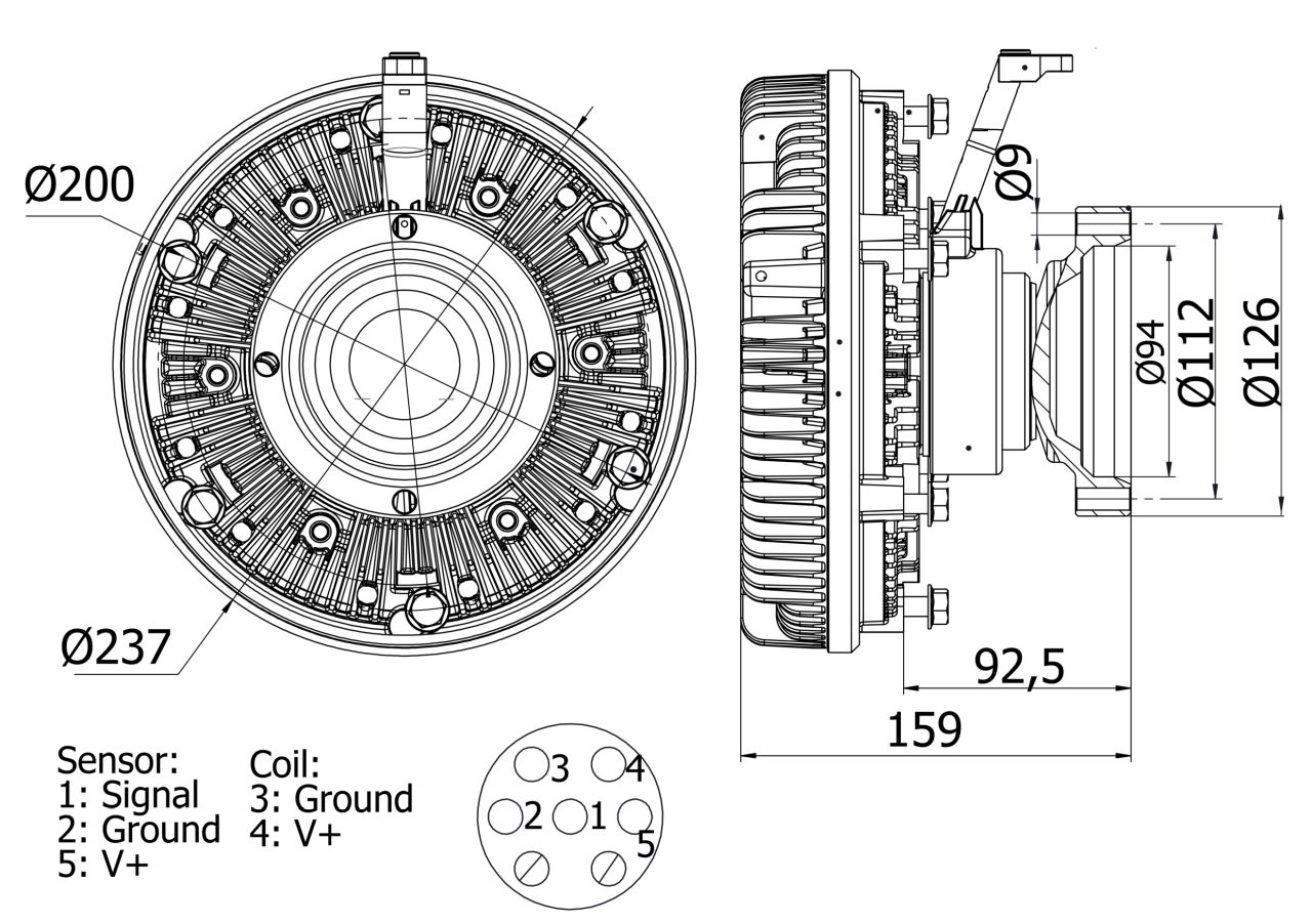 MAHLE Truck/Bus Radiator fan clutch CFC100000S