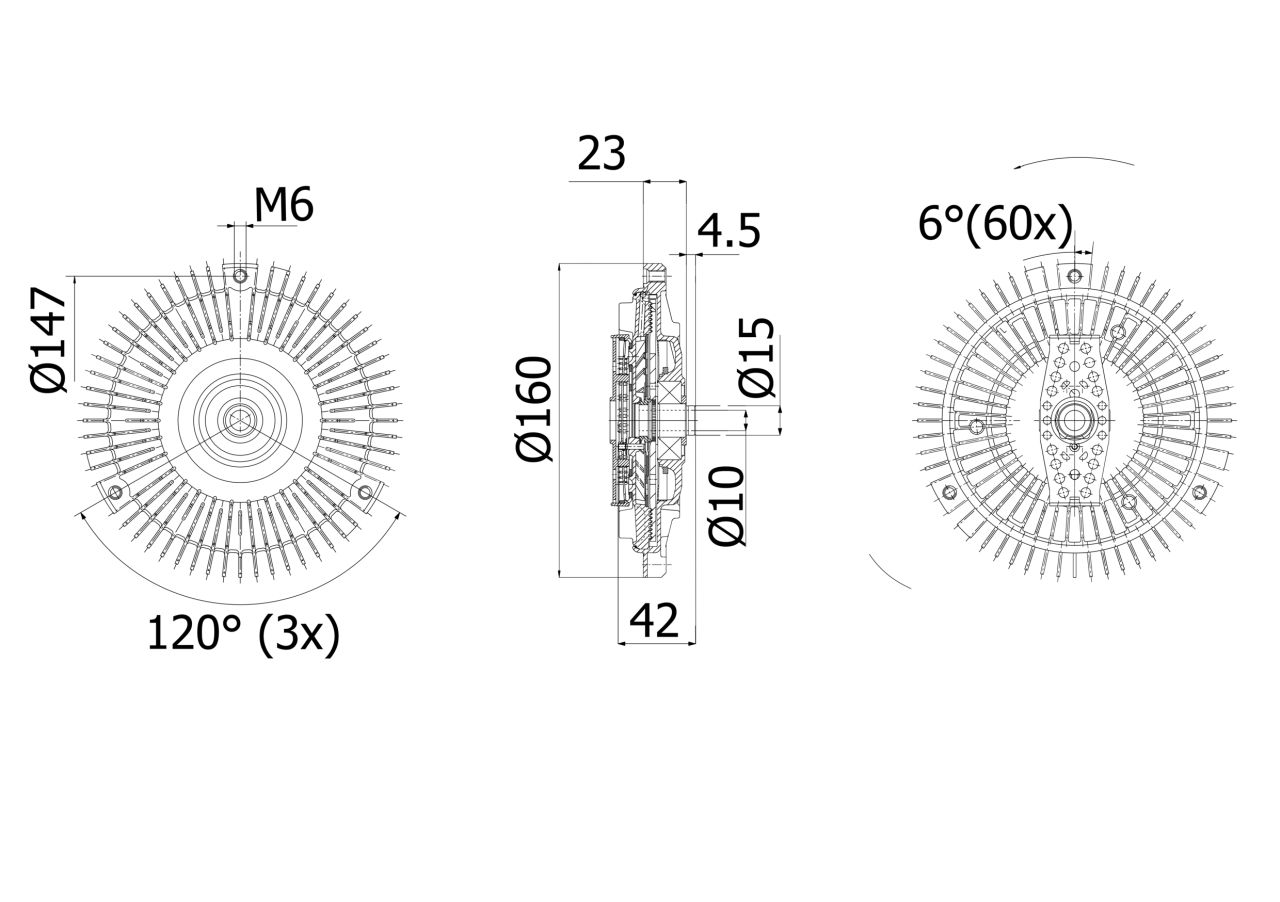 MAHLE PC Radiator fan clutch CFC107001P